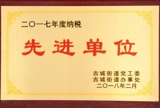 2017年度纳税先进单位